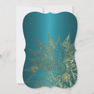 Carte Jolie fleur henné dessin à la main