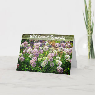 Carte Jolie Fleurs Jardin Allium Violet Avec Sympathie