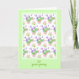 Carte Jolie Floral sur mesure âge anniversaire