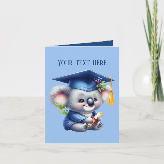 Carte Jolie Graduation ajouter le message koala bear (Devant)