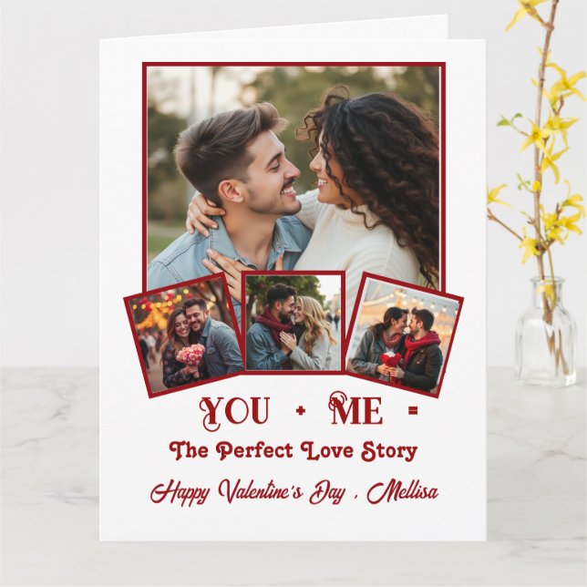 Carte Jolie journée de valentines photo personnalisées (Fleur jaune)