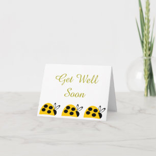 Carte Jolie Ladybug Jaune Va Bien Bientôt