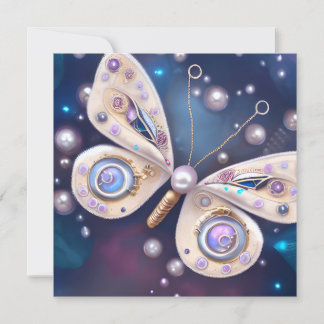 Carte Jolie Pearl Vintage Papillon Card
