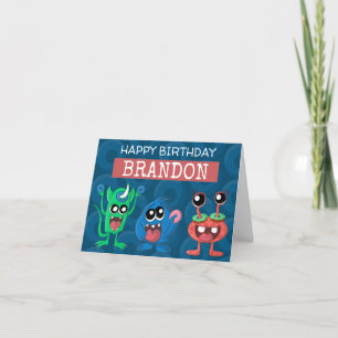 Carte Jolie Petite Monstre Anniversaire Donut Party
