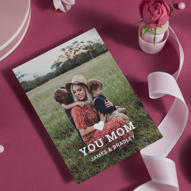 Carte Jolie photo de la fête des mères COEUR AMOUR (Créateur téléchargé)