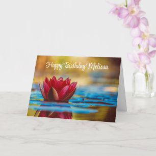 Carte Jolie photo d'une fleur de Lotus dans un étang ann