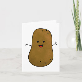 Carte Jolie pomme de terre de dessin animé marron généri