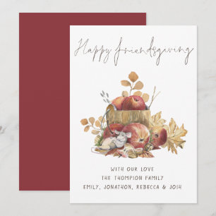 Carte Jolie Pommes de la Souris Foliage Joyeux Amical