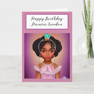 Carte Jolie Princesse Personnalisée Anniversaire