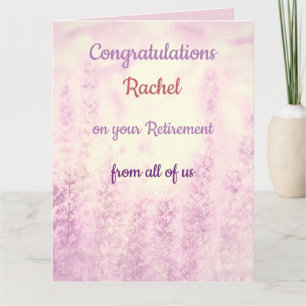 Carte Jolie retraite Florale personnalisée