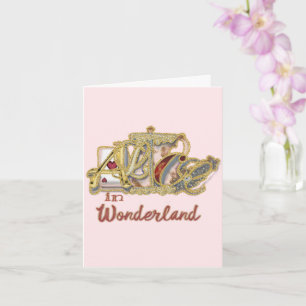 Carte Jolie rose Alice au pays des merveilles Vierge
