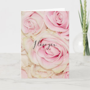 Carte Jolie rose Roses Blanches Aimer