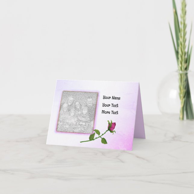 Carte Jolie Rose Rouge (Devant)