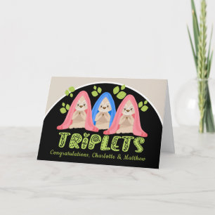 Carte Jolie Sloth Deux Filles Un Garçon Nouveau Triplet