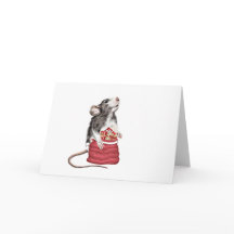 Jolie souris de Noël festive