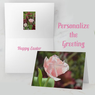 Carte Jolie Tulipe rose Photographie Florale Pâques