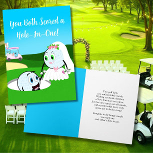 Carte Jolies balles de golf de mariage Félicitations