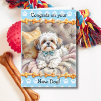 Jolies Félicitations pour votre nouveau chien