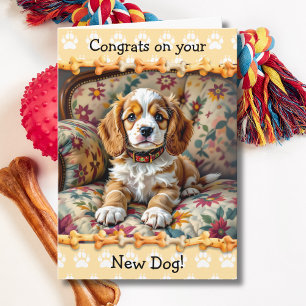 Carte Jolies Félicitations pour votre nouveau chien Cock