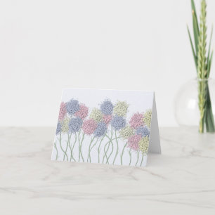Carte Jolies Fleurs colorées Pastel