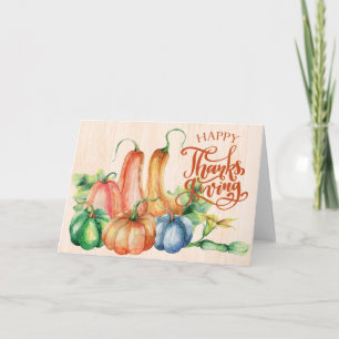 Carte Jolies gourmandises et Bon thanksgiving Citrouille