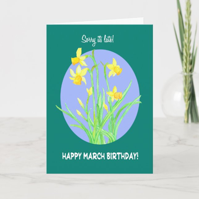 Carte Jolies jonquilles Belvédère Mars Anniversaire (Devant)