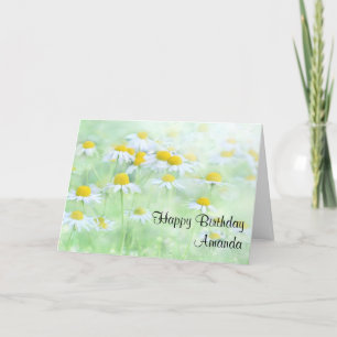 Carte Jolies marguerites dans un champ photo Anniversair