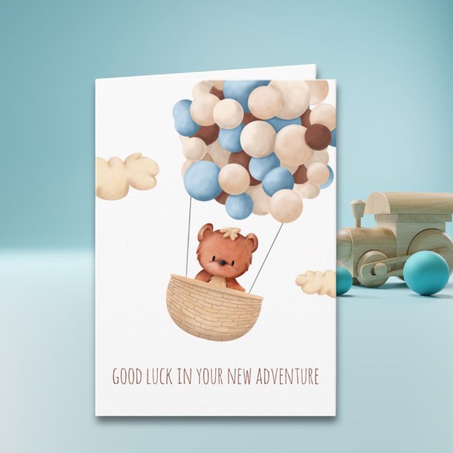 Carte Jolis ballons d'ours de bonne chance pour l'au rev (Créateur téléchargé)