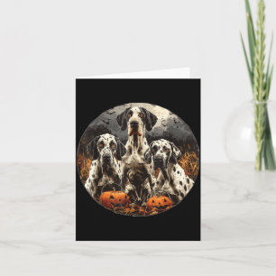 Carte Jolis chiens Great Dane d'Halloween Citrouille Som