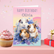 Jolis cochons d'Inde Anniversaire personnalisé
