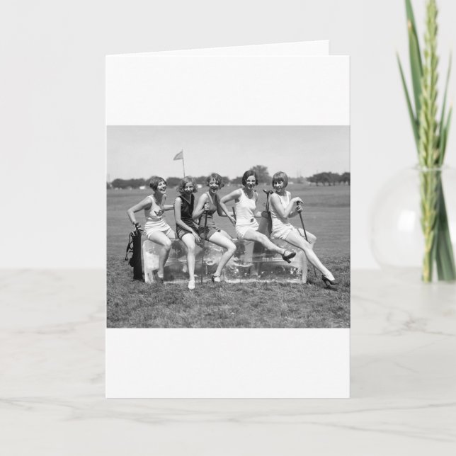 Carte Jolis golfeurs de fille, les années 1920 (Devant)