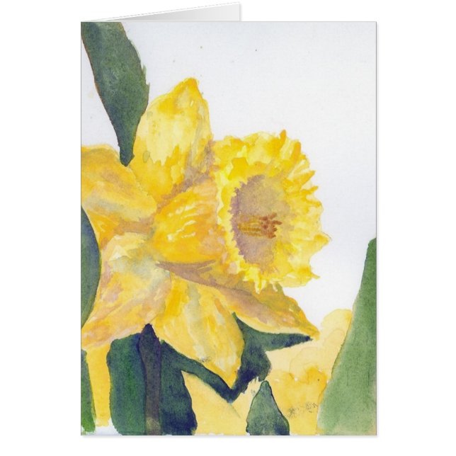 Carte jonquille jaune (Devant)