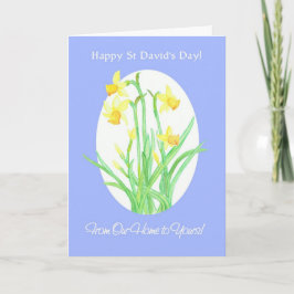 Carte Jonquilles du jour de St David, de notre maison au
