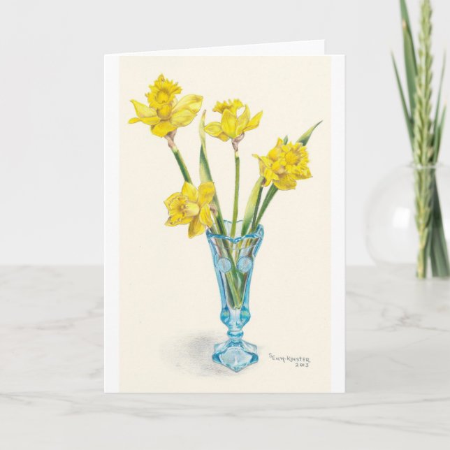 Carte Jonquilles pour le printemps (Devant)