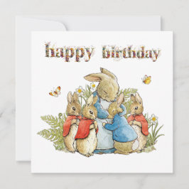 Carte Josephine avec de petits lapins Joyeux Anniversair