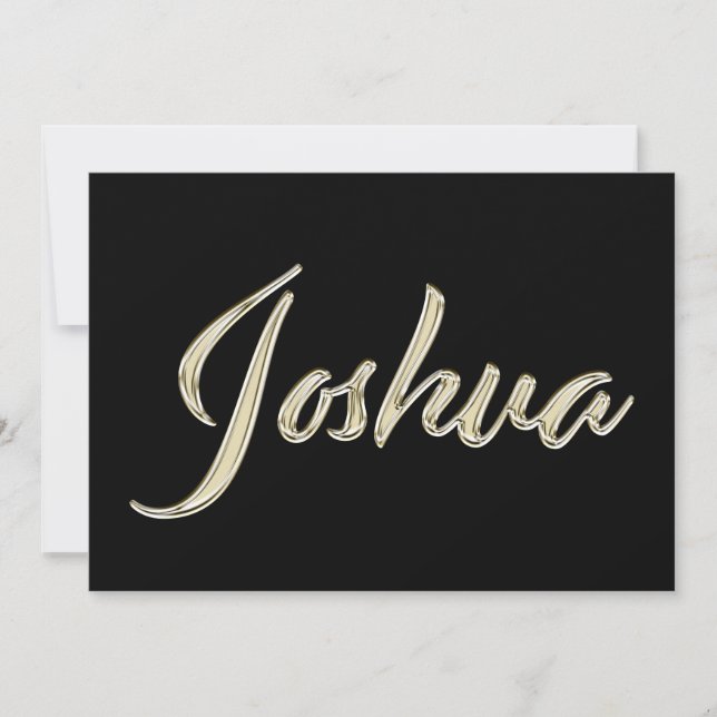 Carte Joshua White Gold Handwriting (Devant)
