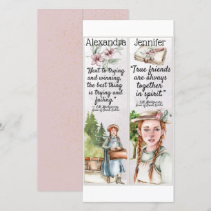 Carte Jote Anne of Green Gables Citations Cadeau Signet 