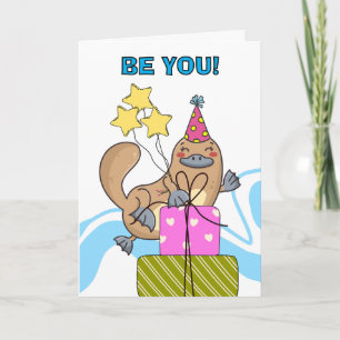 Carte Jote Funny Platypus Anniversaire Être bizarre