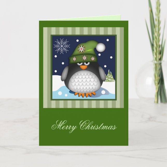 Carte jote Penguin Joyeux Noël (Devant)