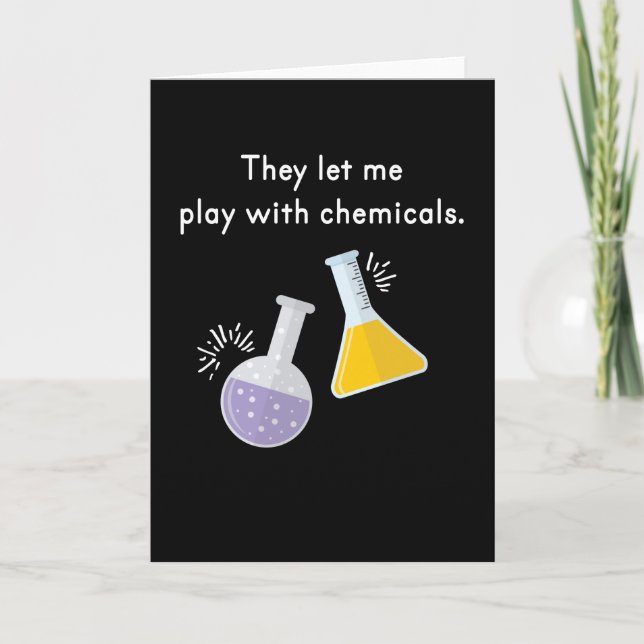 Carte Jouer Avec Chimie Chimiste Chimique Chimique (Devant)