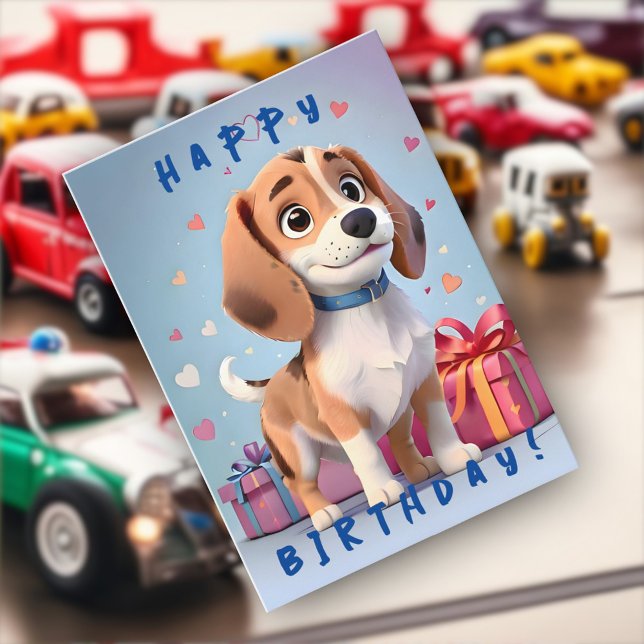 Carte Jouer Paws Beagle Chiot et Cadeaux Anniversaire (Créateur téléchargé)