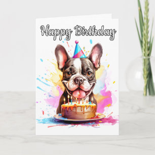 Carte Jouer petit chiot Joyeux anniversaire