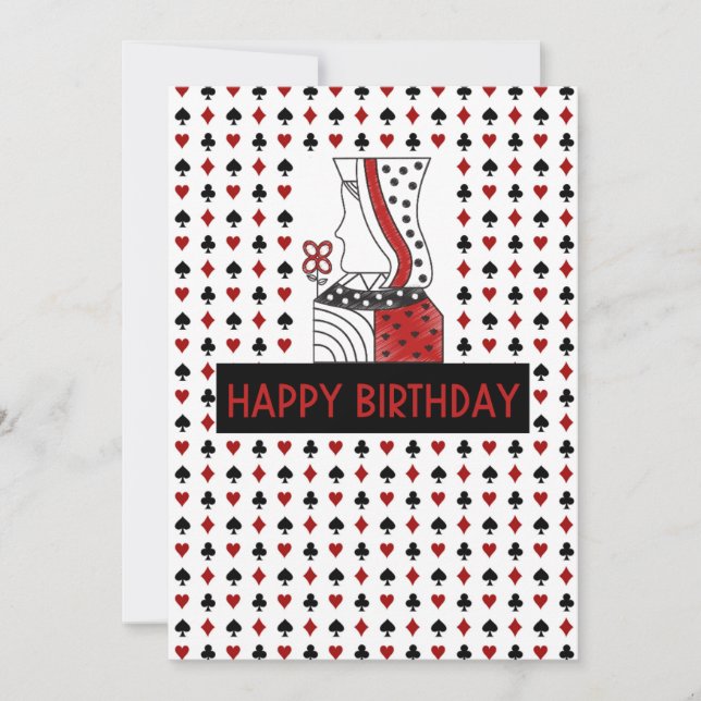 Carte Jouer REINE BISTHDAY card (Devant)
