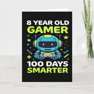 Carte Joueur de 8 ans 100 jours plus intelligent de l'éc