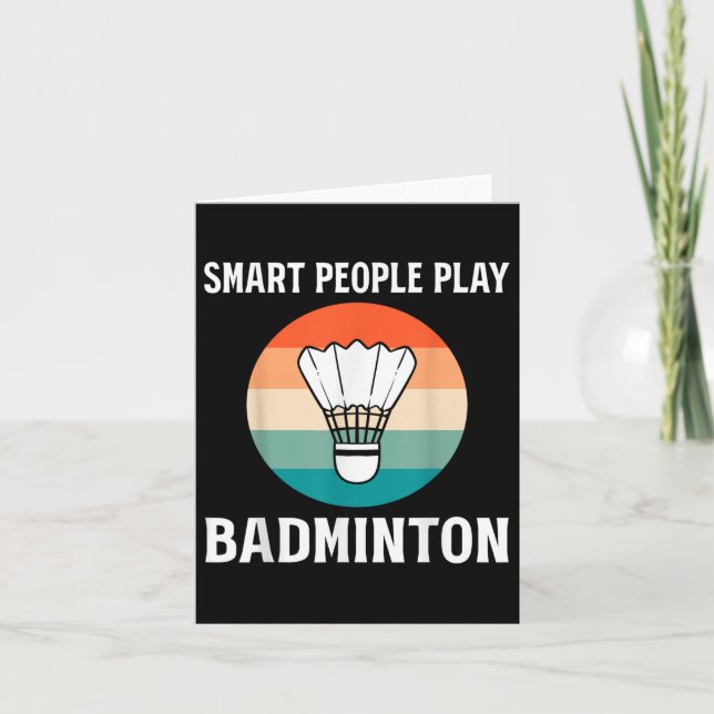 Carte Joueur de badminton de volant drôle  (Devant)
