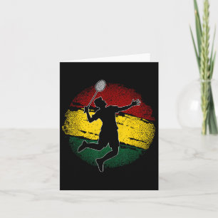 Carte Joueur de badminton Drapeau ghanéen Ghana 