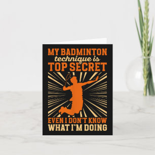 Carte Joueur de badminton _ Ma technique de badminton