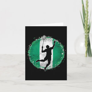Carte Joueur de badminton Nigeria Drapeau nigérian Niger