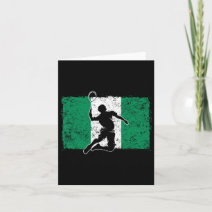 Carte Joueur de Badminton Nigeria Drapeau nigérian Niger