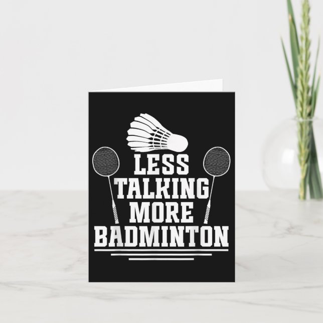 Carte Joueur de badminton Volant de badminton moins parl (Devant)